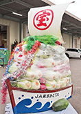 第26回武蔵村山市農業まつりで展示された野菜の宝船の写真